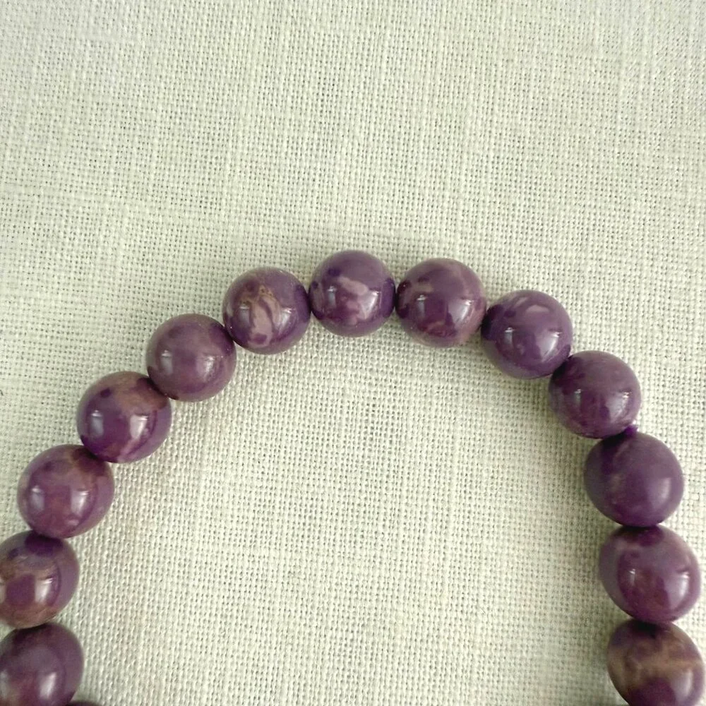 Purple Amethyst Crystal Bracelet Size 6.25